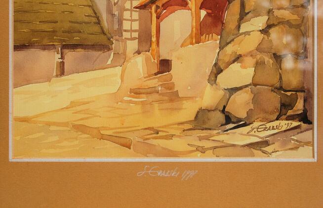 Jan Grabski, akwarela, Kazimierz Dolny, 1997 r. obraz