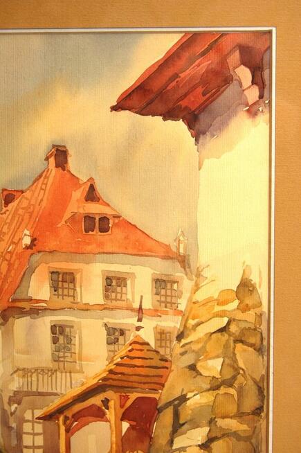 Jan Grabski, akwarela, Kazimierz Dolny, 1997 r. obraz