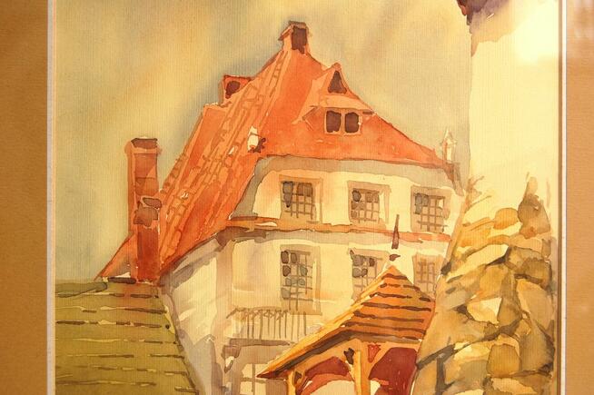 Jan Grabski, akwarela, Kazimierz Dolny, 1997 r. obraz