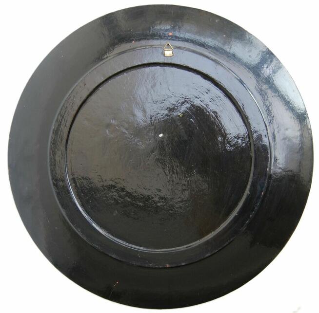 Drewniany, malowany talerz do powieszenia chochłoma Rosja