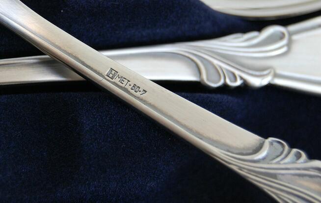 Komplet 6 łyżeczek do herbaty Hefra, 36 Rapsodia posrebrzane