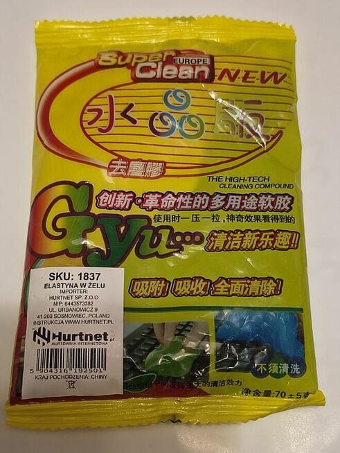 Slime ,czyścik ,żel do czyszczenia powierzchni