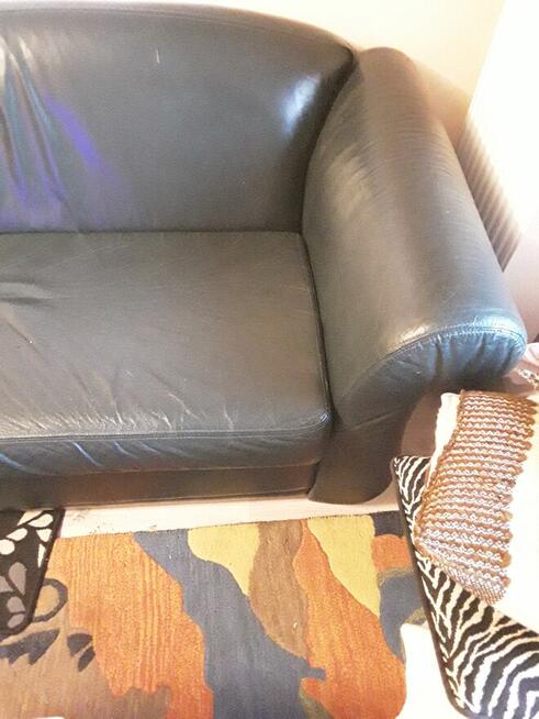 Skórzany kaucz kanapa