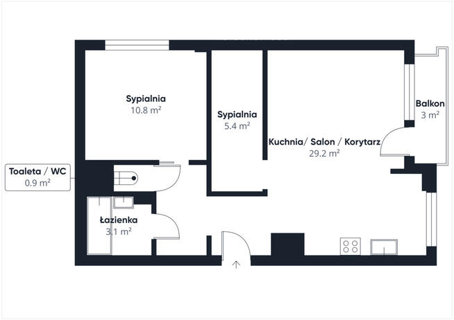 Słoneczne 3-pokojowe mieszkanie do wprowadzenia