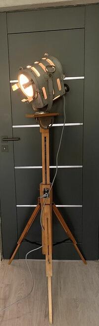 Lampa podłogowa loft teatr film PRL lata 50-60 zabytek