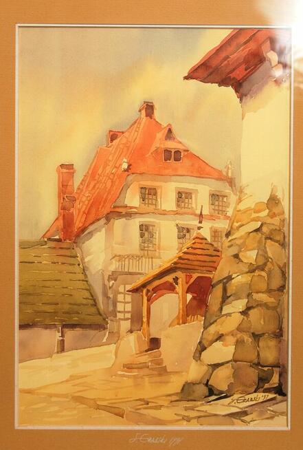 Jan Grabski, akwarela, Kazimierz Dolny, 1997 r. obraz