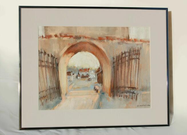 Kazimierz Dolny, pejzaż, pastele, Beata Matusiak, tryptyk