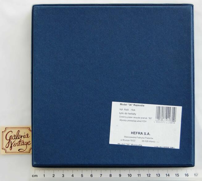 Komplet 6 łyżeczek do herbaty Hefra, 36 Rapsodia posrebrzane