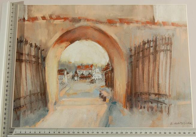 Kazimierz Dolny, pejzaż, pastele, Beata Matusiak, tryptyk