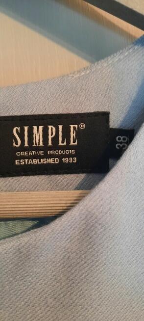 Bluzka Simple M/38/10 niebiesko-gołębia-real foto