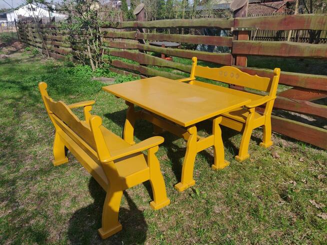 Komplet ogrodowy jesion dąb musztarda