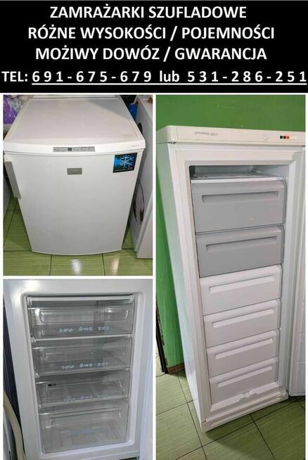Zamrażarki - SZUFLADOWE - gwarancja/możliwy transport
