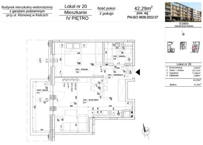 NOWE Mieszkanie 42,29 m2 > ul. Klonowa