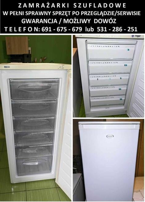Zamrażarki - SZUFLADOWE - gwarancja/możliwy transport