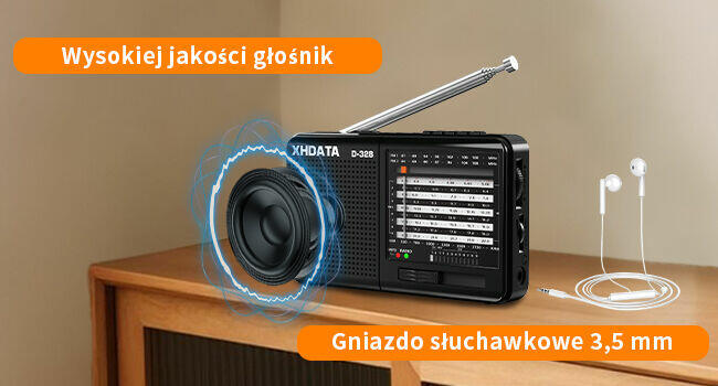 Superczułe Radio globalne światowe High Sensitivity XHDATA.