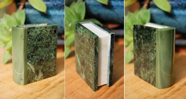 Księga Koran, figurka vintage granit nefryt marmur, lata 80