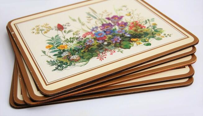 Pimpernel Portmeirion UK podkładki na stół kwiaty botaniczne