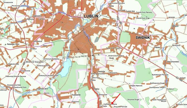 działka budowlana 21 ar blisko Lublina