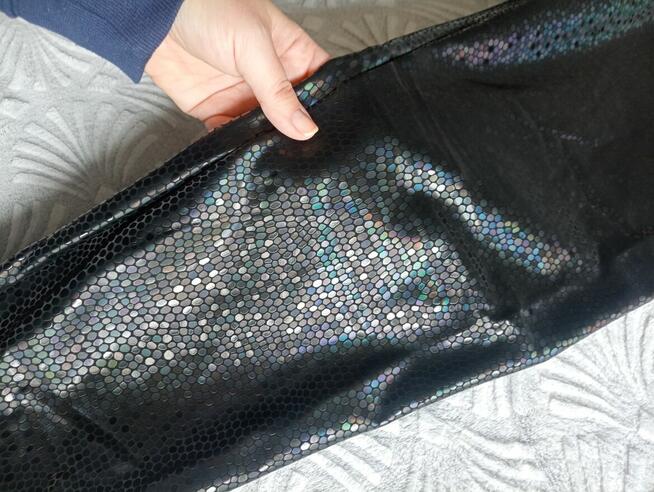 Legginsy holograficzne wąż, XL