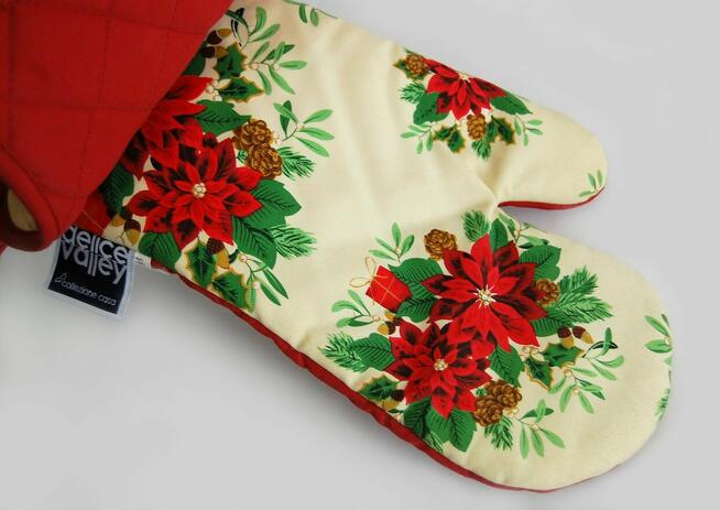Delice Valley, rękawica kuchenna i uchwyt, zestaw świąteczny