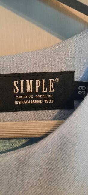 Bluzka Simple M/38/10 niebiesko-gołębia-real foto