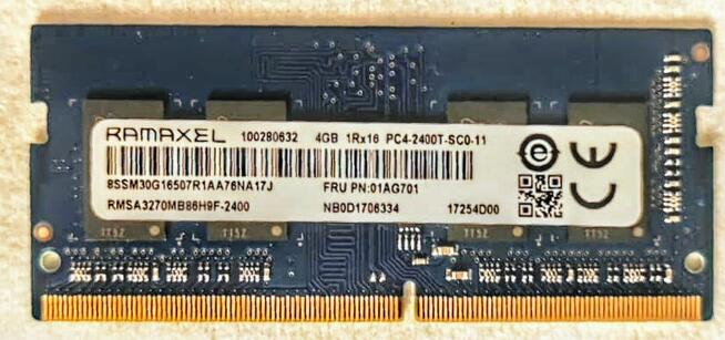 Pamięć DDR4 4GB do laptopa PC4-2400T-SC0-11 RAMAXEL
