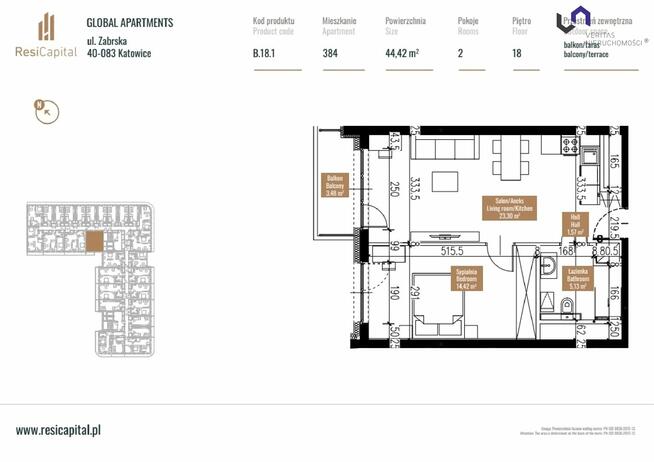 Mieszkanie Katowice Śródmieście, Zabrska