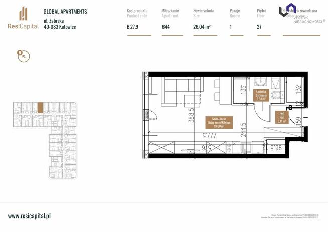 Mieszkanie Katowice Śródmieście, Zabrska