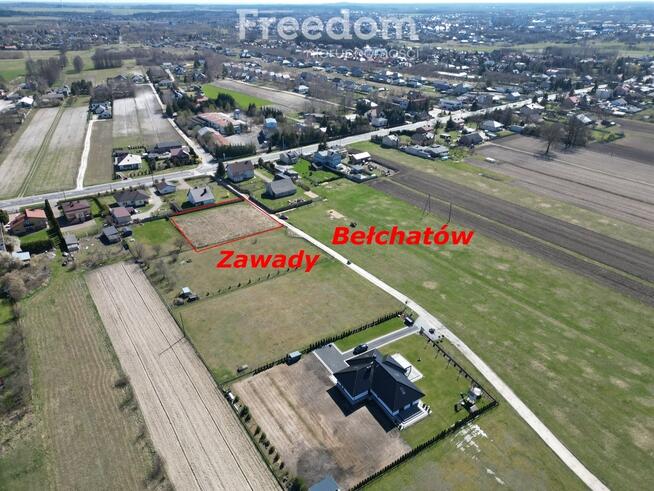 Działka budowlana 1646 m2 Zawady k. Bełchatowa