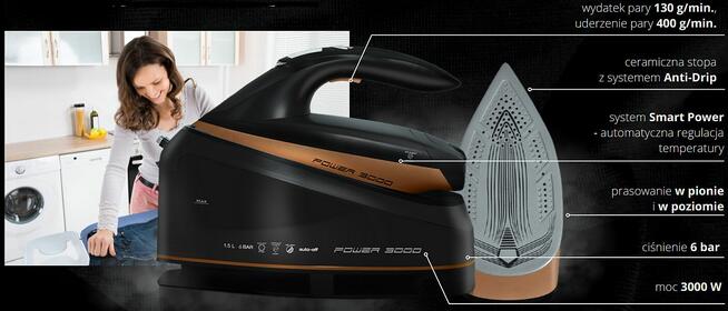 Generator pary GOTIE GGP-3000 Smart Power Duża Moc 3000 Wat