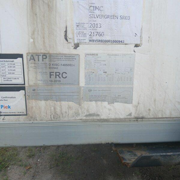 Naczepa CIMC SilverGreen 2013 r. od syndyka