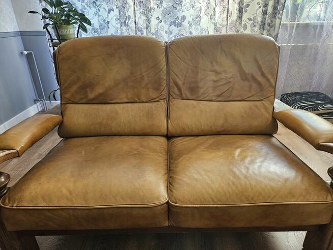 Sofa dwuosobowa skórzana
