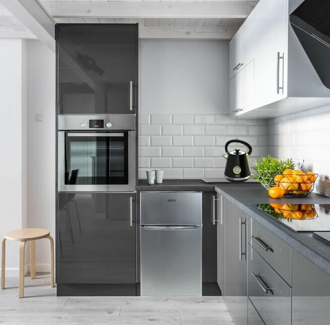 Nowoczesna Lodówka z zamrażalnikiem GOTIE GLZ-85I Inox