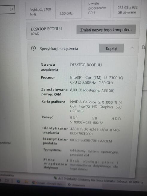 Sprzedam laptop lenovo