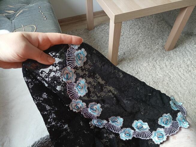 Koronkowa spódniczka mini, XL