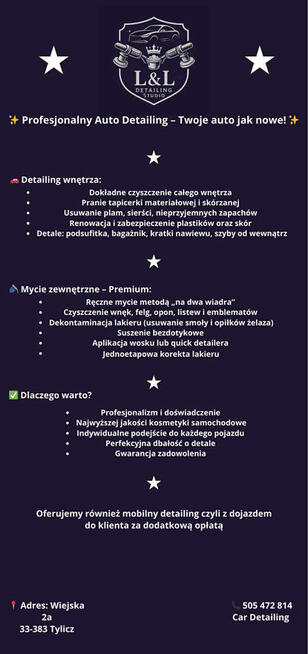 L@L Detailing Studio – Profesjonalny Auto Detailing | Tyli