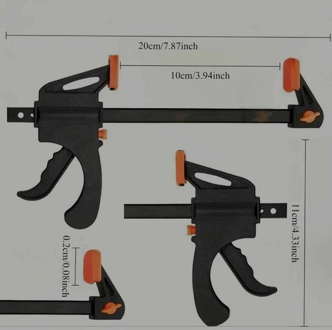 Zacisk stolarski- zestaw 5 szt.-F 10,16 cm