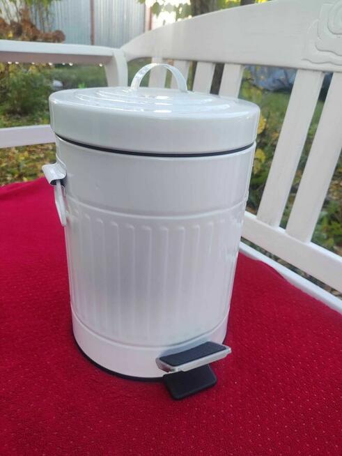 Kosz na Śmieci Śmietnik do Łazienki Kuchni Biały Łazienkowy