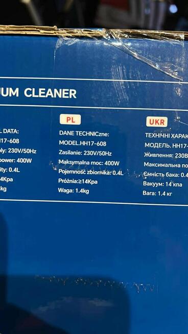 Odkurzacz bezprzewodowy boxer 149zl