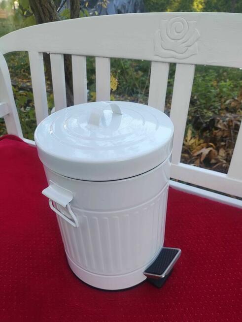 Kosz na Śmieci Śmietnik do Łazienki Kuchni Biały Łazienkowy