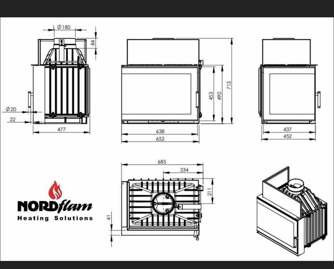 Wklad kominkowy Lewy Torn