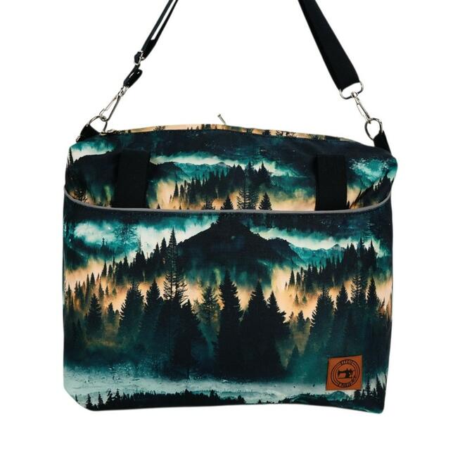 Torbo Plecak Damski 3w1 z motywem gór i lasu