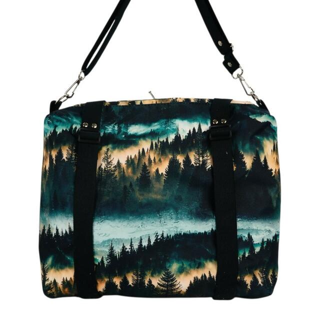 Torbo Plecak Damski 3w1 z motywem gór i lasu