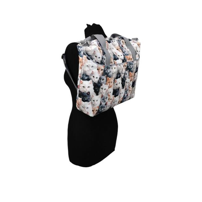 Torbo Plecak Damski 3w1 z motywem kotów