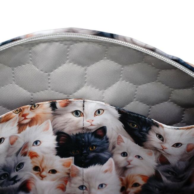 Torbo Plecak Damski 3w1 z motywem kotów