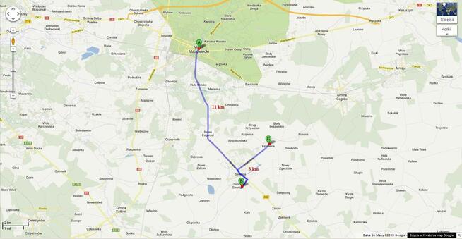 Dwie działki przy lesie – młody lasek brzozowy, suchy teren,