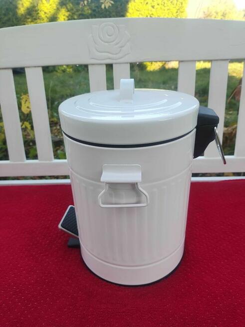 Kosz na Śmieci Śmietnik do Łazienki Kuchni Biały Łazienkowy