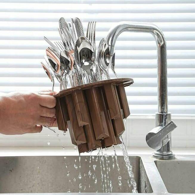 Sztućce 24el marmur, złote , srebrne 129zl