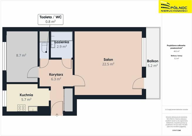 Mieszkanie 2-pokoje z balkonem