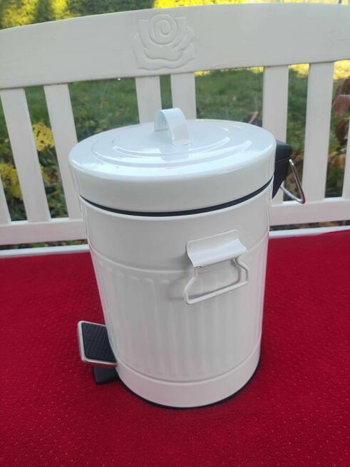 Kosz na Śmieci Śmietnik do Łazienki Kuchni Biały Łazienkowy